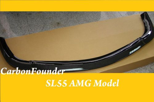 2x items benz r230 sl55 amg carbon fiber front lip spoiler+carbon trunk spoiler