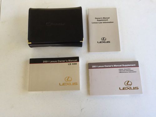 2001 lexus ls 430 owners manual mint condition w/ leather case oem