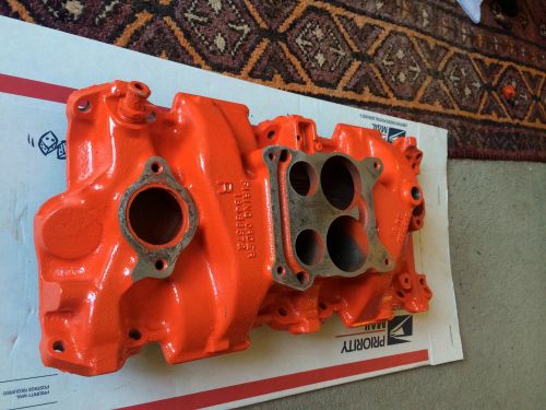 1969 chevy 3927184 date d89 4 barrel quadrajet intake manifold 350 small block