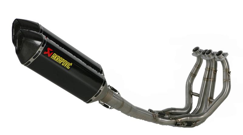 Akrapovic racing 4:2:2 dual exhaust system hex ss/ss/cf/cf for suzuki gsx-1300r