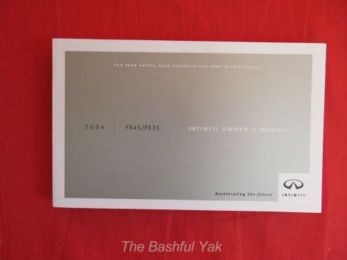 2004 infiniti fx45 / fx35 owners manual guide book