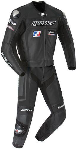 Joe rocket speedmaster 5.0 black leather 2 piece motorcycle suit size 54