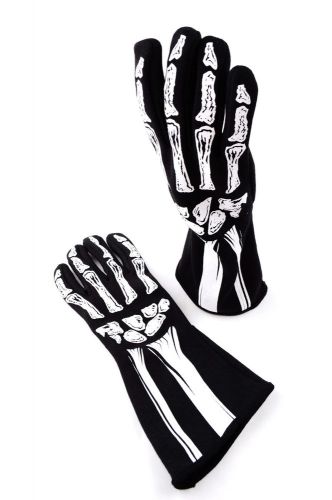 Rjs racing sfi 3.3/5 new skeleton racing gloves black / white size xl 600080139