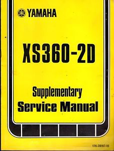 1977 yamaha motorcycle xs360-2d service manual supplement lit-11616-00-50 (466)