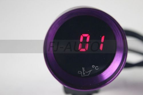 Hot sale 37mm micro oil temperature gauge/racing meter w/sensor purple