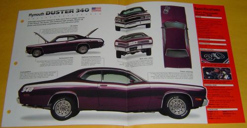 1971 plymouth duster 340 ci 275 hp imp info/specs/photo 15x9