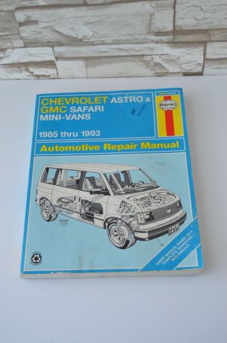 85-93 chevrolet astro/gmc safari mini van auto repair manual haynes #24010(1477)
