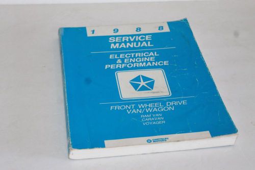 1988 dodge ram van caravan voyager service repair manual oem chrysler motors