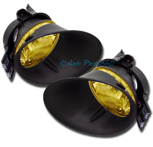 2002-2008 dodge ram 1500/2003-2009 2500 3500 bumper yellow fog light+black cover