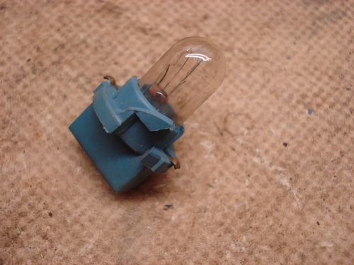 Dash gauge housing light bulb socket, blue, w/bulb, used original set of 10.
