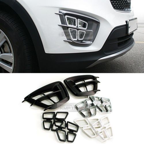 Front fog lamp light cube cover molding garnish for kia 2015 2016 sorento um