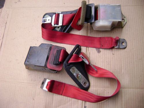 89-92 firebird camaro rear seat belts  red  trans am z28