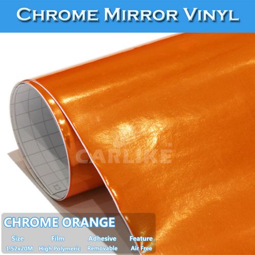 Carlike easy to wrap chrome mirror orange car wrapping sticker film