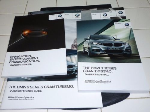 2014 bmw 3 series gran turismo 335i 228i owners manual set +navigation guide new