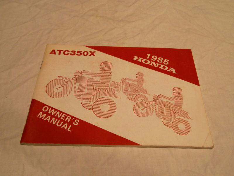 1985 honda atc 350x owner's manual