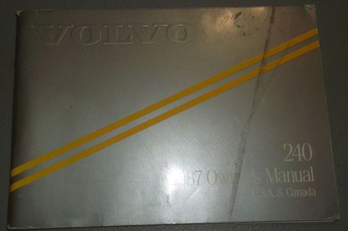 1987 volvo 240 owners manual