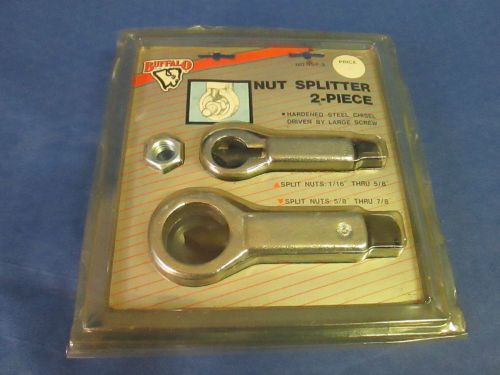 Buffalo brand 2 piece nut splitter/new old stock.splits nuts 1/16&#034; thur 7/8&#034;