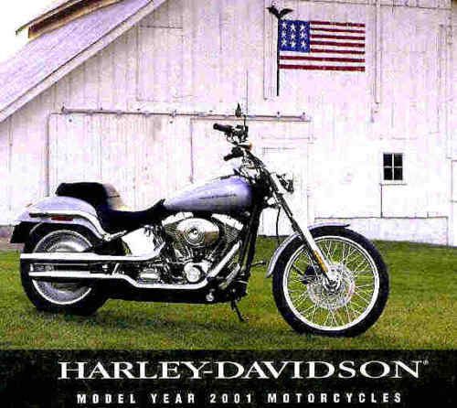 2001 harley-davidson large deluxe brochure -sportster-dyna-softail-electra glide