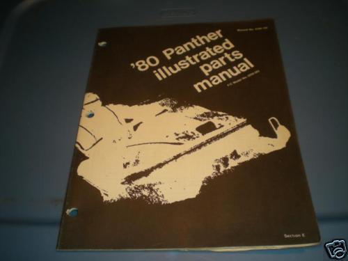 Arctic cat parts list manual 1980 panther