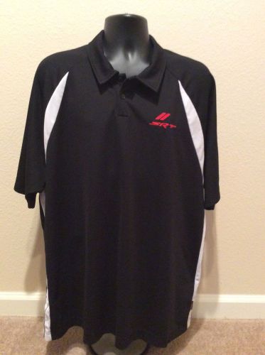 Men&#039;s dodge srt polo shirt size 3xl xxxl euc challenger charger black/white