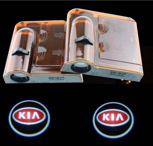 New 2x wireless courtesy car led door projector logo ghost shadow light for kia