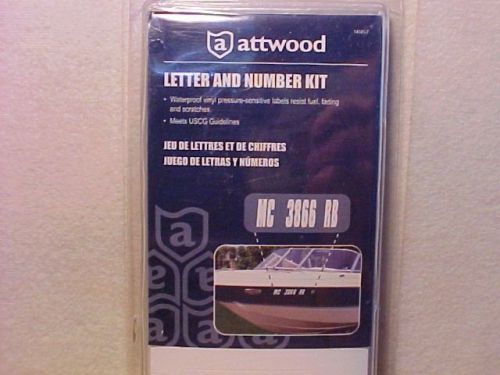 Attwood marine boat registration 3&#034; letter and number kit 14141-7 white vinyl