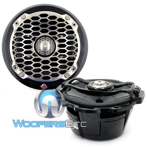 Rockford fosgate m262 b 6.5&#034; black marine 2-way aluminum tweeters boat speakers