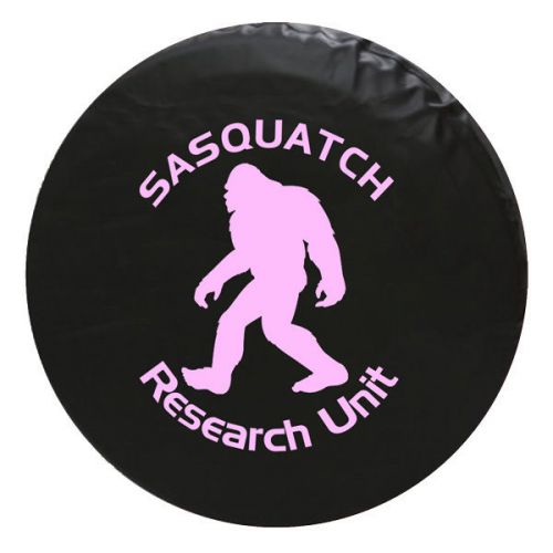 Bigfoot sasquatch vinyl spare tire cover 32 inch pink