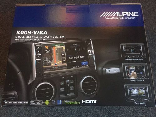 Alpine x009-wra in-dash restyle system for select 2011 - up jeep wrangler