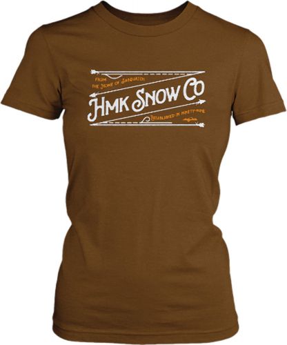 Hmk women&#039;s stitch tshirt brown - four adult sizes