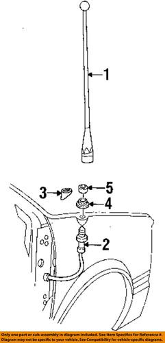 Mopar oem 4685765ae antenna-body & cable