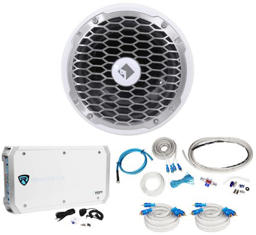 Rockford fosgate pm210s4 500 watt 10&#034; marine boat subwoofer sub+6-ch amplifier