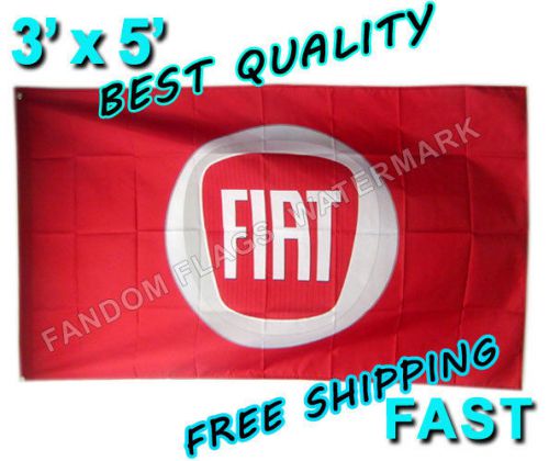 Fiat racing flag - new 3&#039; x 5&#039; banner - abarth 500x 500l 500c 500e spider panda