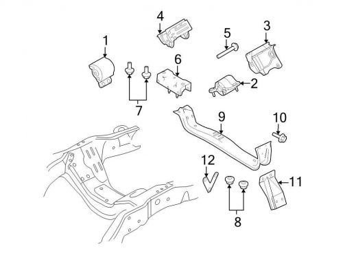 Ford oem engine mount bracket 7c3z6031ca image 4