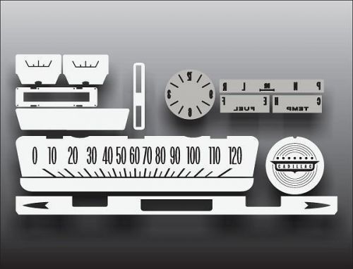 1959 cadillac series 62 dash instrument cluster white face gauges