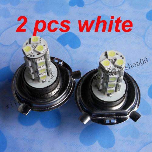 2x h4 white 18 led smd fog car light bulb car low beam