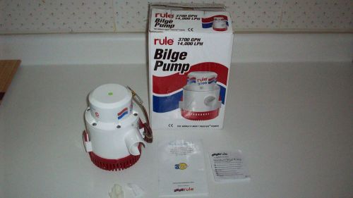 Rule 3700 bilge pump model 14a gph 12 volt 15.5 amps marine boat