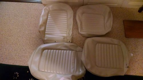 1965 1966 mustang fastback standard interior upholstery white front &amp; rear set