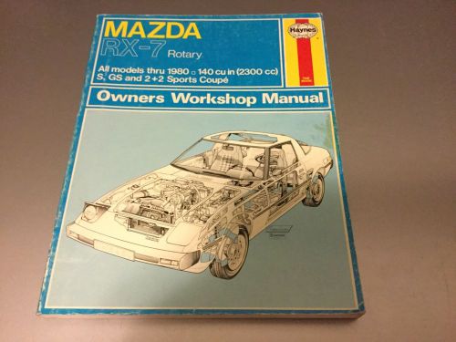 Mazda rx-7 1979 1980 haynes repair manual series 1 sa22c 12a rotary first gen