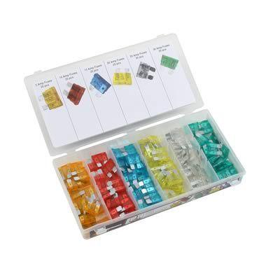 Performance fuse 120 pieces 20 of size 5/10/15/20/25/30 amp clear plastic case