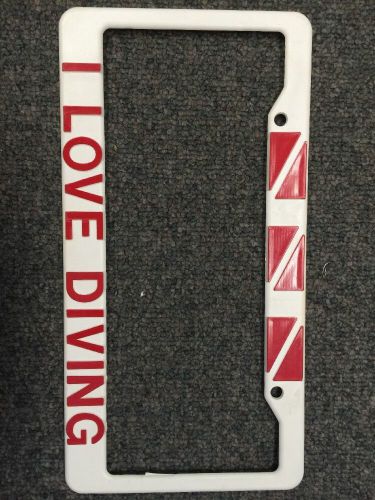 I love diving scuba diver license plate frame new