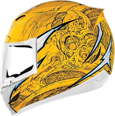 Icon airmada sb1 sportbike motorcycle helmet yellow m medium 