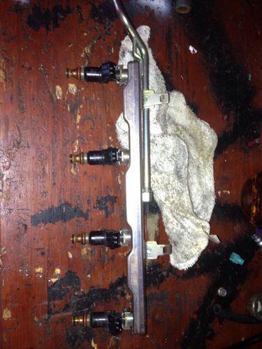 02-06 acura rsx oem gas fuel rail with injectors stock type s