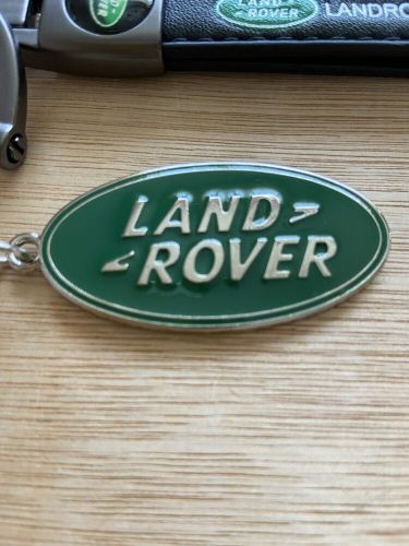 Land rover bundle metal leather keyring keychain. x2 coasters. uk