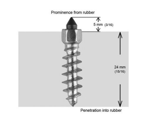 Igrip st-25r series standard screw studs 25mm 150-pack