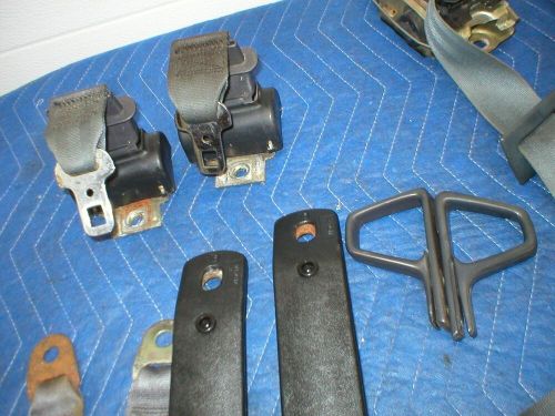 1982-92 camaro firebird charcoal dark grey set seat belts 83 84 85 86 87 88 89