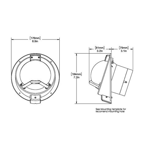 Ritchie bn-202 navigator compass bulkhead mount - black bn-202