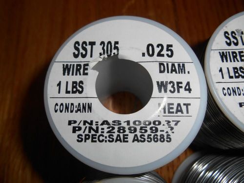 6 rolls of aviation 305 stainless steel aircraft lock/safety wire - .025