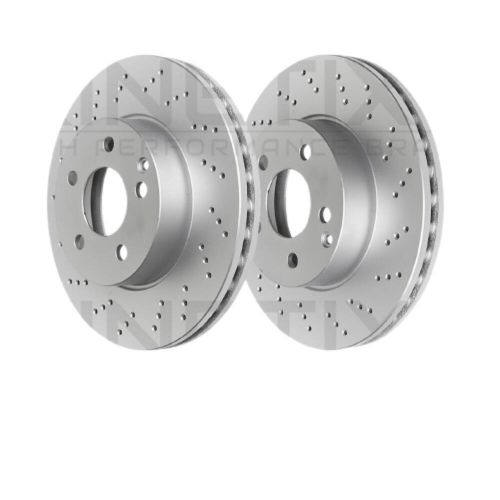 For lexus rc200t rc300 rc300h cross drilled front brake discs pair 334mm