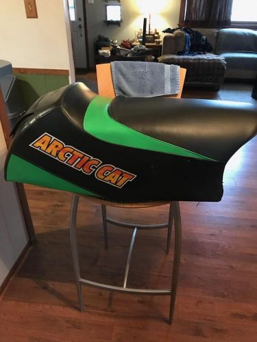 Snowmobile seat 05 f7, black and green